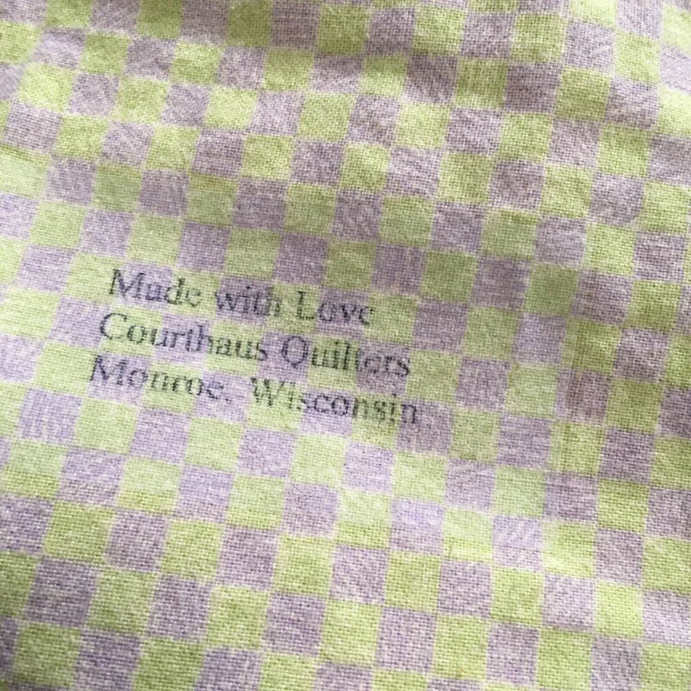 Vintage Baby Quilt Made With Love 39”X 58” Pastel Multi‎ color Nursery Decor