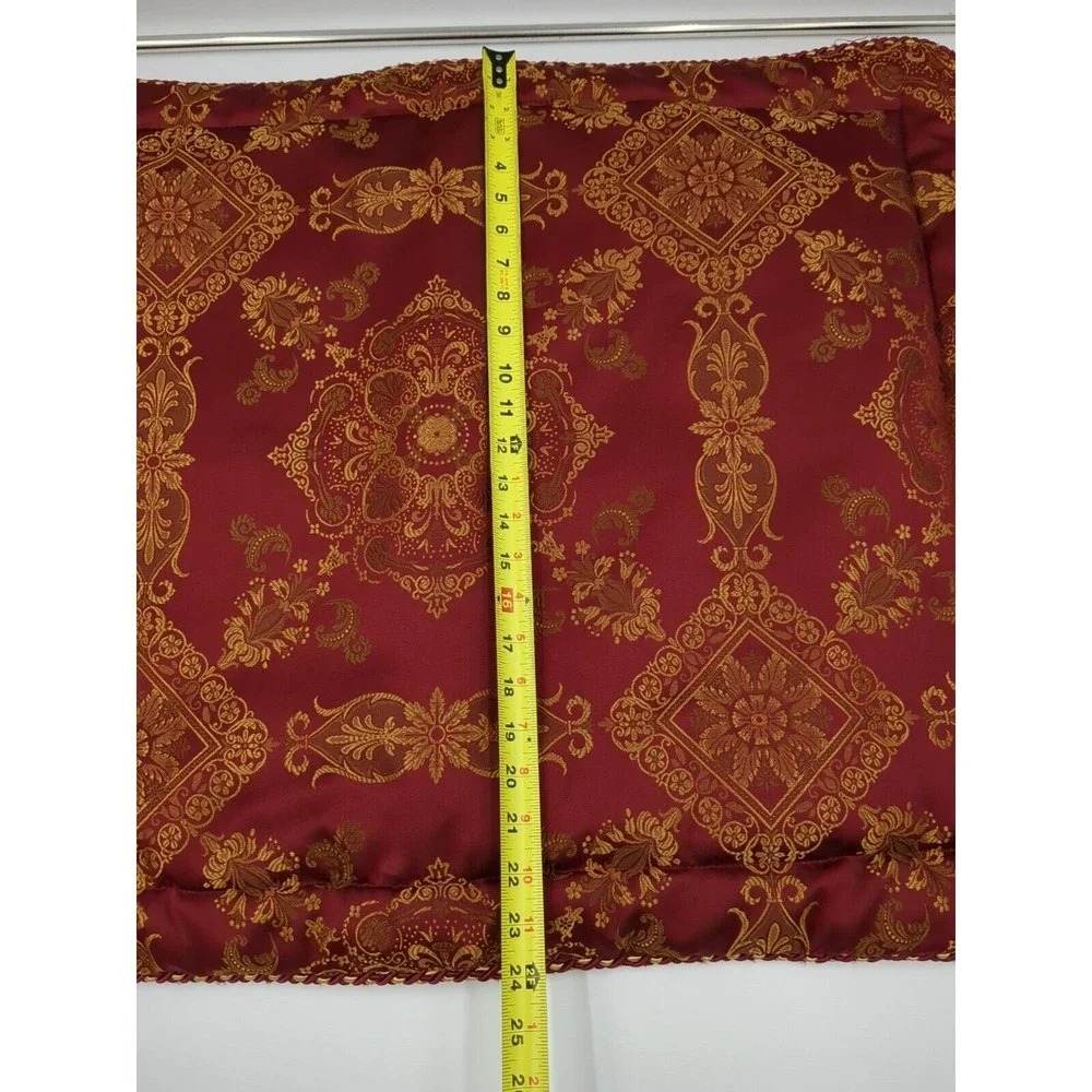 Croscill Madrid Royal Standard Pillow Sham Case Brocade‎ Jacquard Red Gold VTG