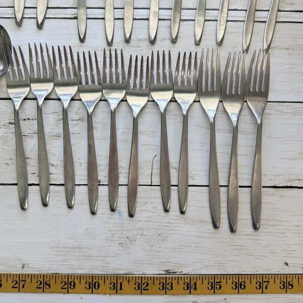 Vtg International Insico Stainless Flatware 34‎ Pcs Lot MCM Spoons Nassau USA