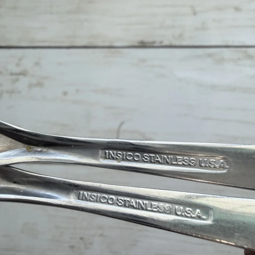 Vtg International Insico Stainless Flatware 34‎ Pcs Lot MCM Spoons Nassau USA
