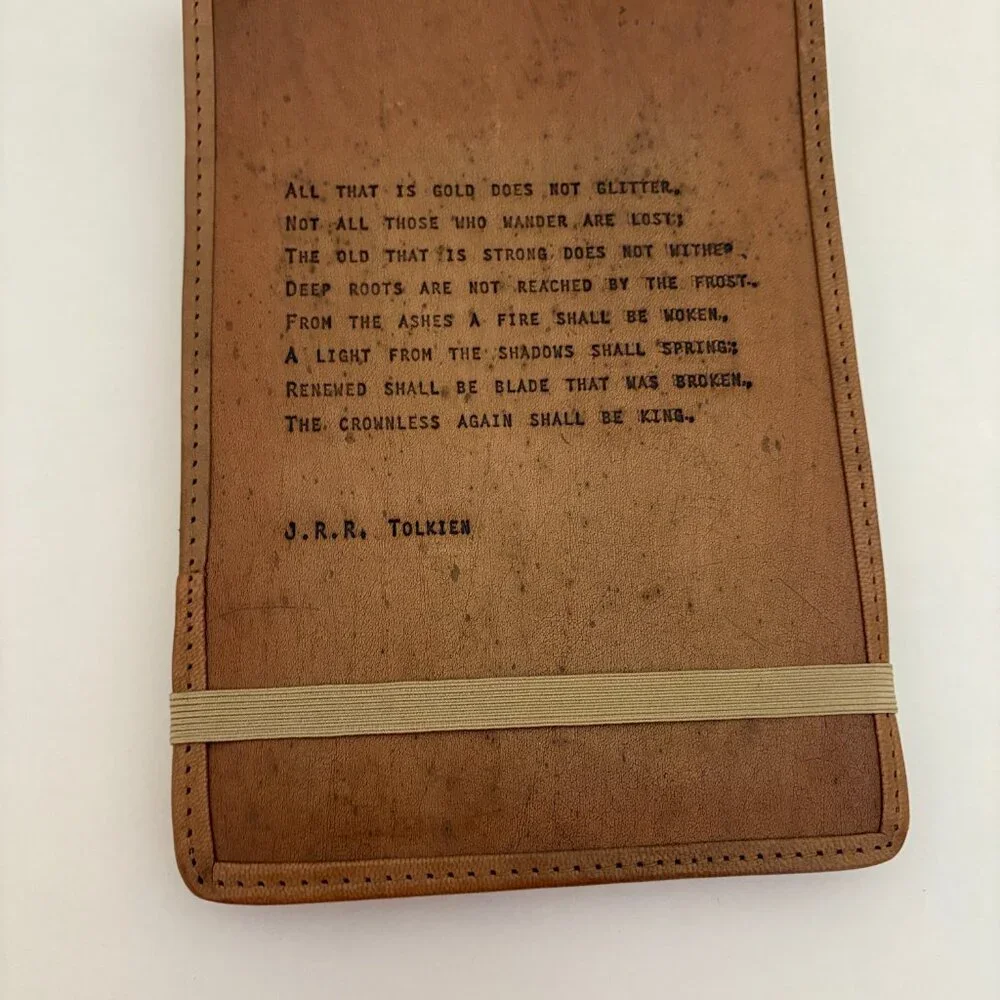Sugarboo & Co Leather Journal - J.R.R. Tolkien “All That‎ is Gold” Notebook Book