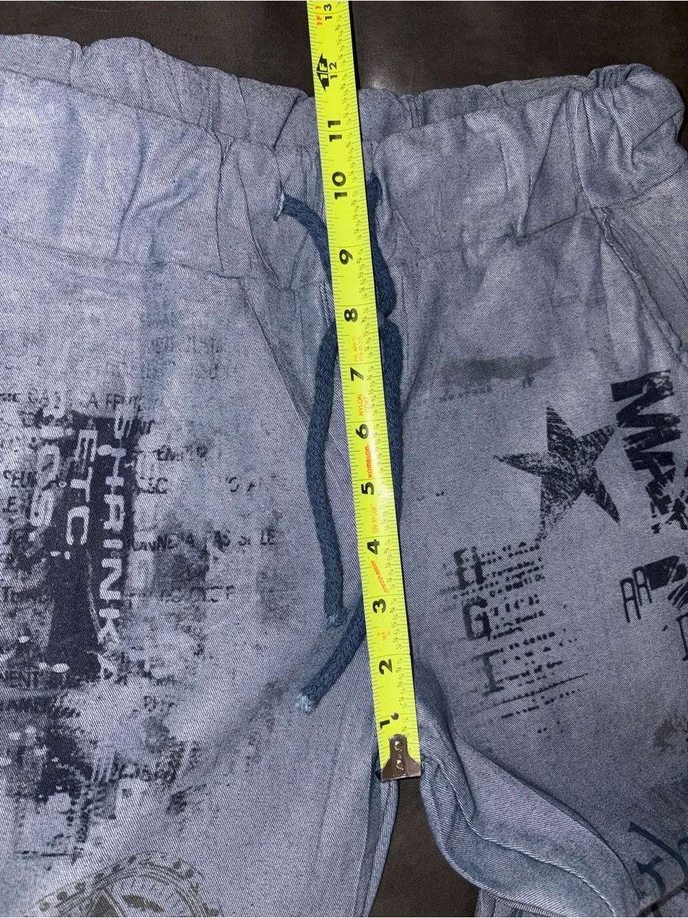 Bella Amore Made in Italy Cropped Graphic Jogger Pants Gray Stretch Size L