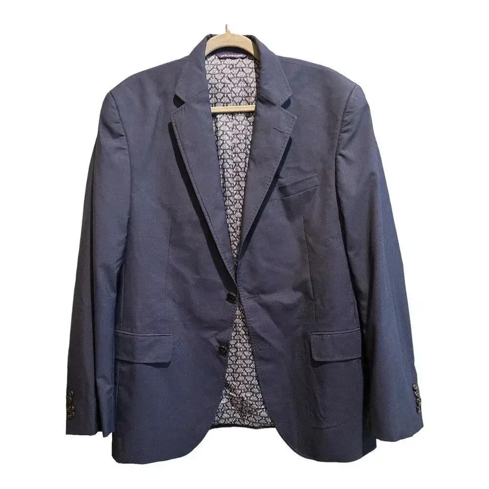 NWOT Ted Baker‎ London Endurance Blazer In Navy Size 44R