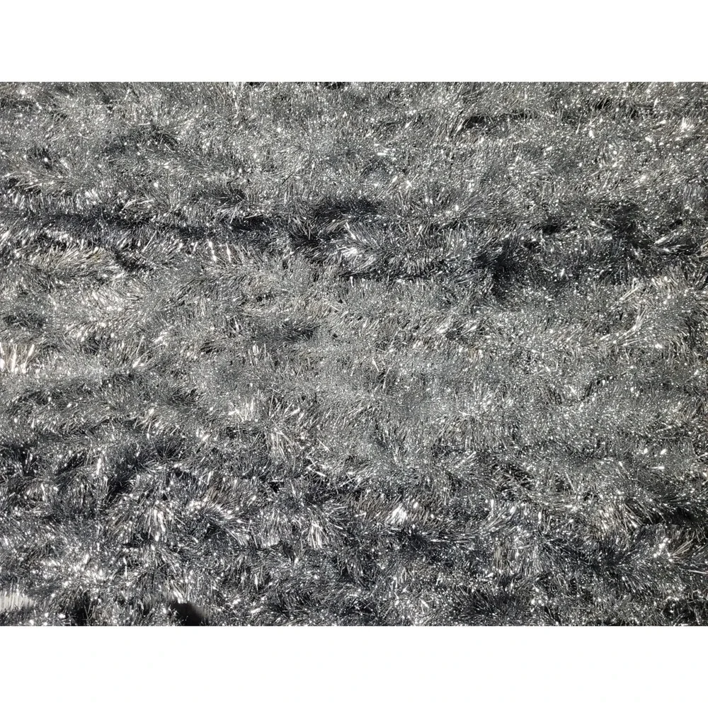 Unbranded Silver Metallic Tinsel Christmas Garland Approx 98 ft. (6×14ft/2×7ft)