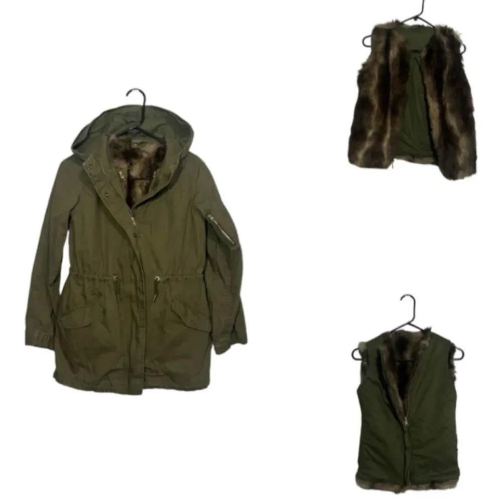 Gap Kids 3 in 1 Anorak Parka Sage Jacket Reversible Vest Coat Liner XL