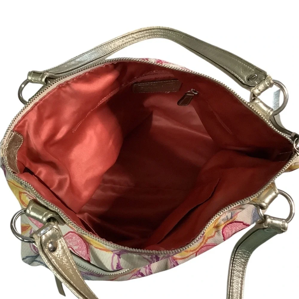 Vintage coach poppy dream Multicolor Signature C print Tote Bag