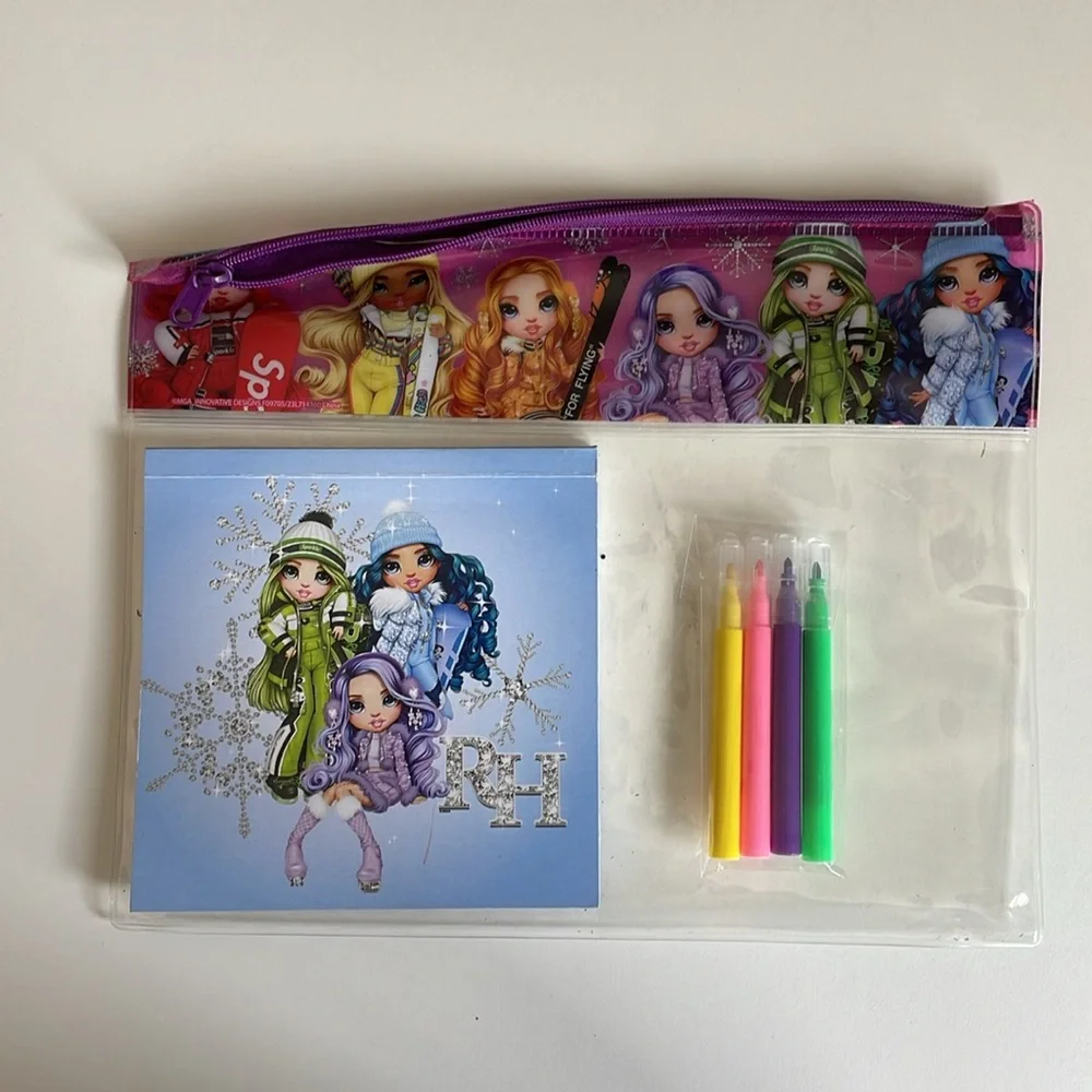 Rainbow High - Clear Travel Bag with Markers and Coloring Book - Sketch Pad