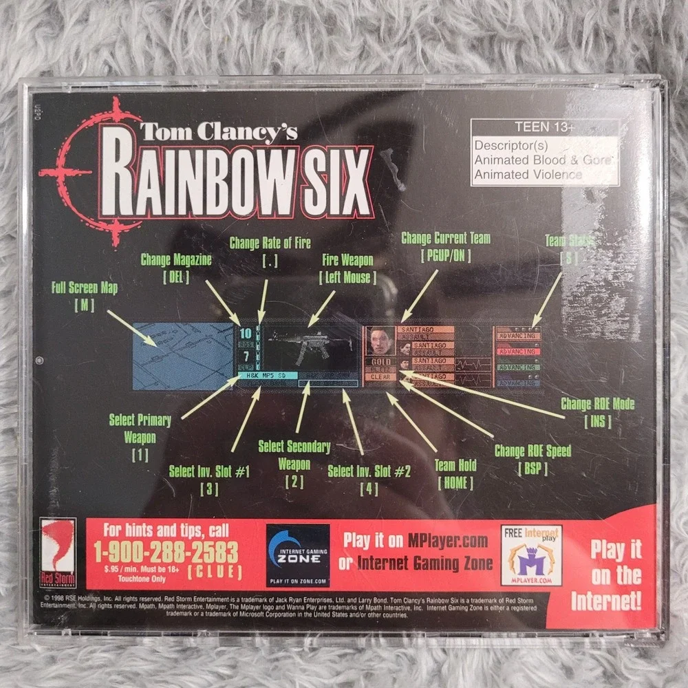 Tom Clancy's Rainbow Six Tom Clancy (PC CD-ROM, 1998)