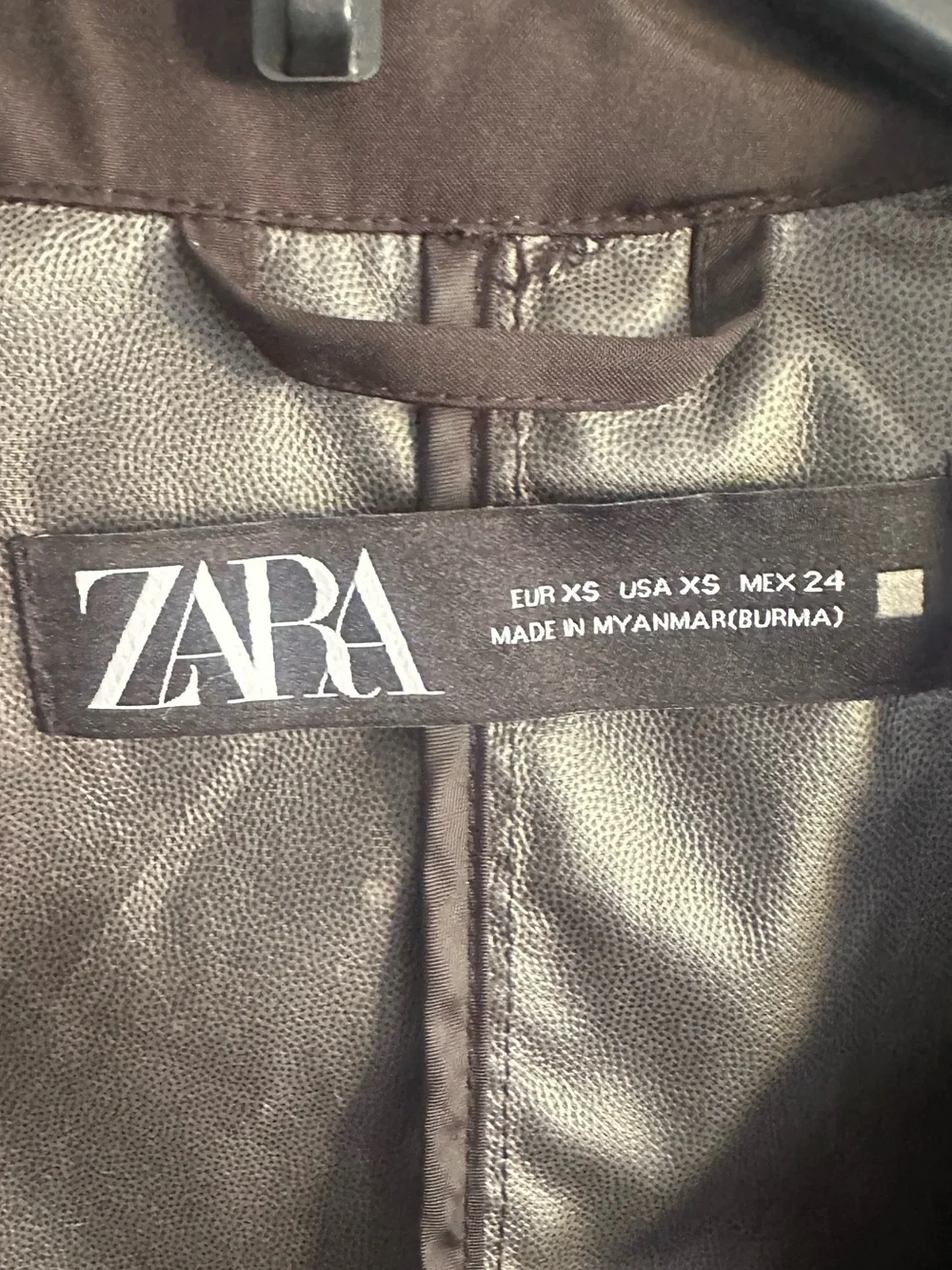 ZARA Black Double-Breasted Trench Coat