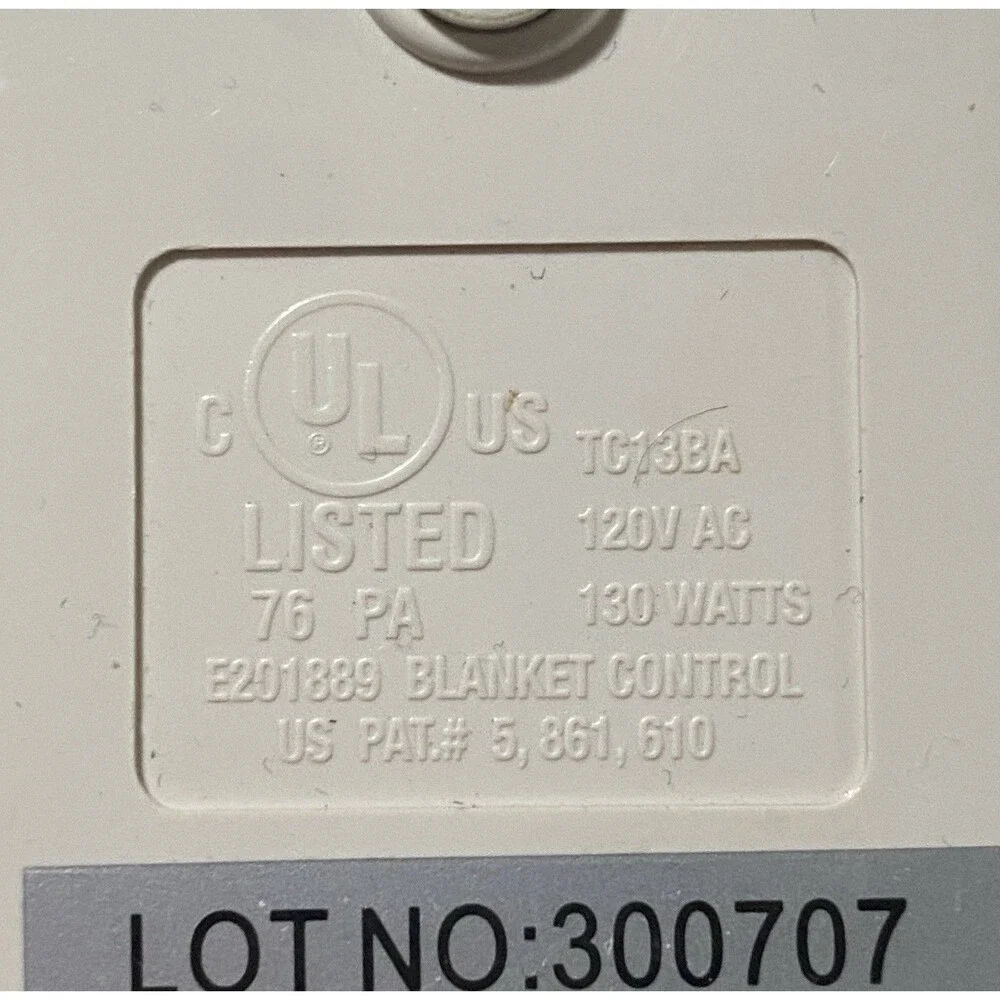 Biddeford TC13BA 4 Prong Analog Heated Electric Blanket Controller with Auto-off