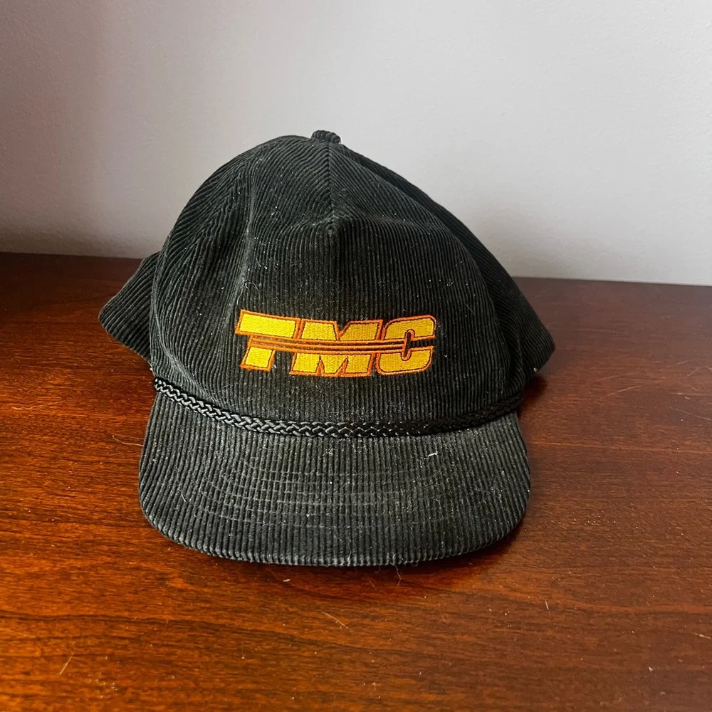 Vintage Black TMC Corduroy‎ Cap Hat EUC