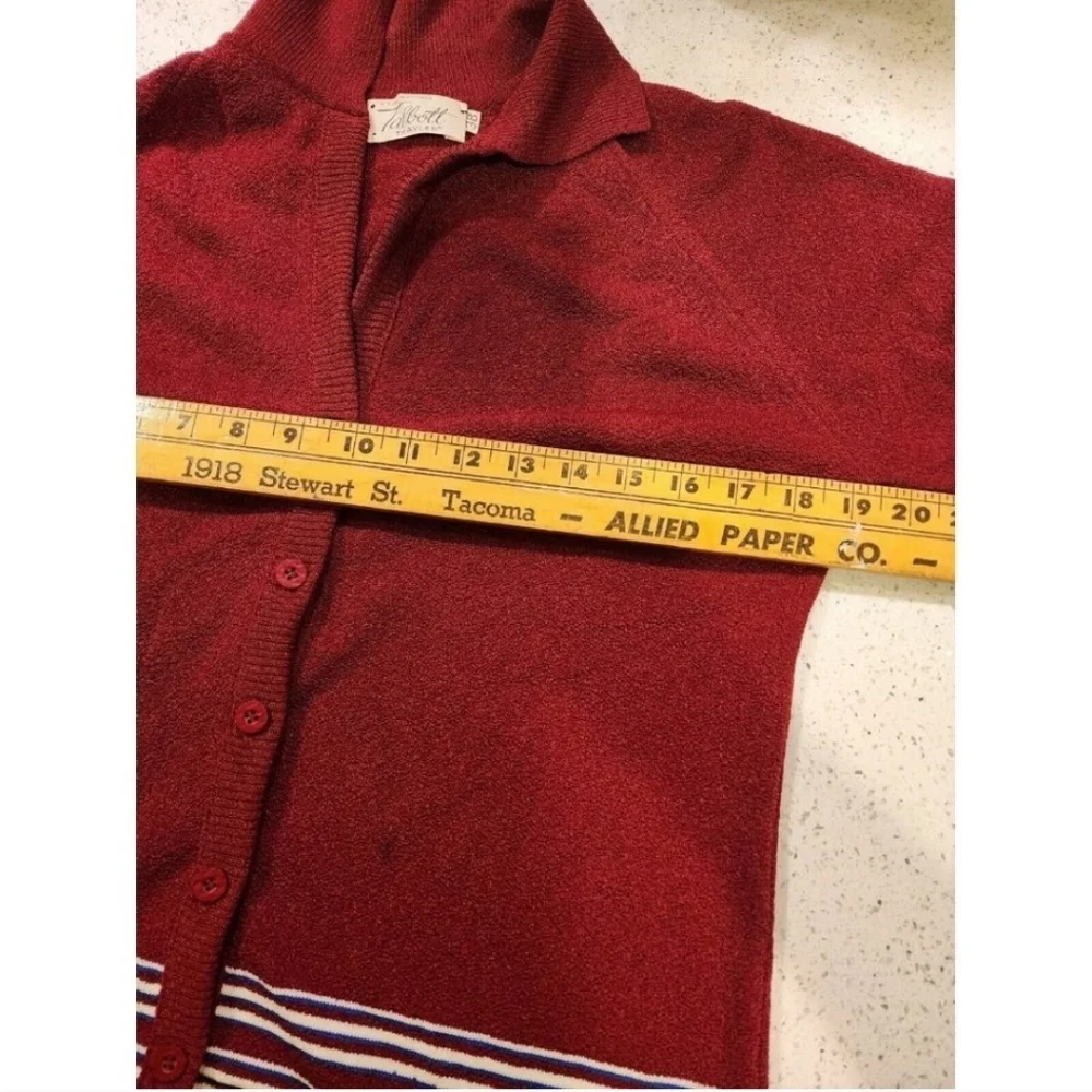 Talbott Traveler Red Grandpa Cardigan
