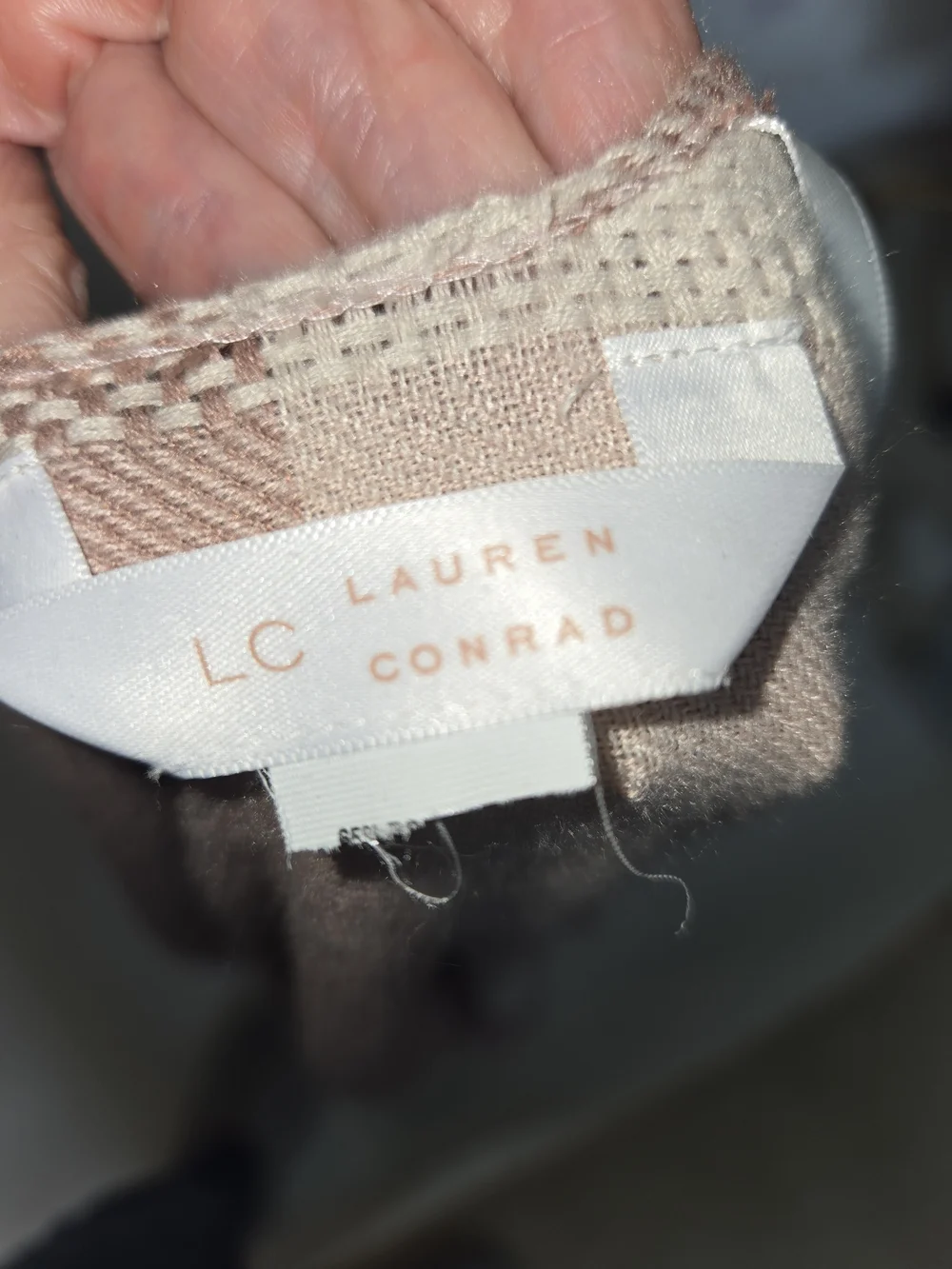 Lauren Conrad, Lightweight, Cozy Pink And Cream Plaid Shaw Womens One Size
