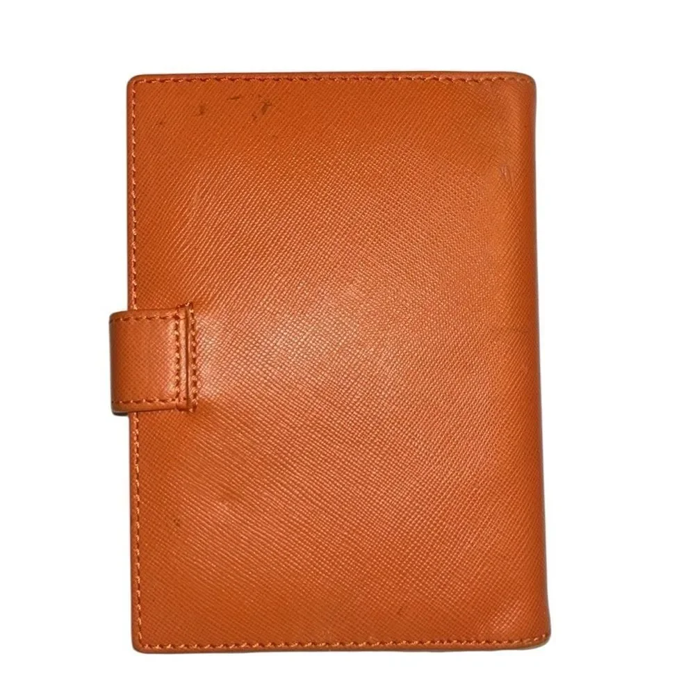 Lanvin Orange Agenda Wallet Notebook