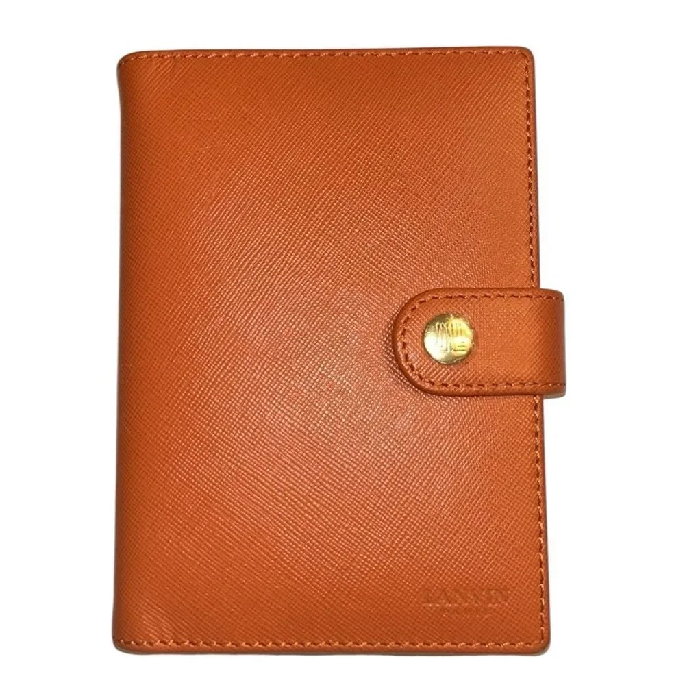 Lanvin Orange Agenda Wallet Notebook