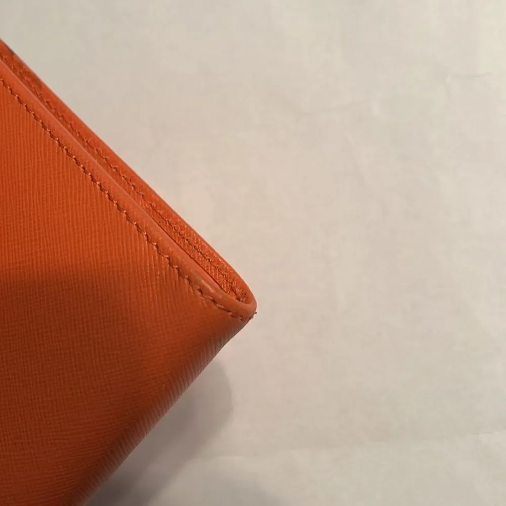Lanvin Orange Agenda Wallet Notebook