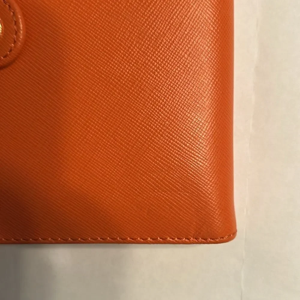 Lanvin Orange Agenda Wallet Notebook
