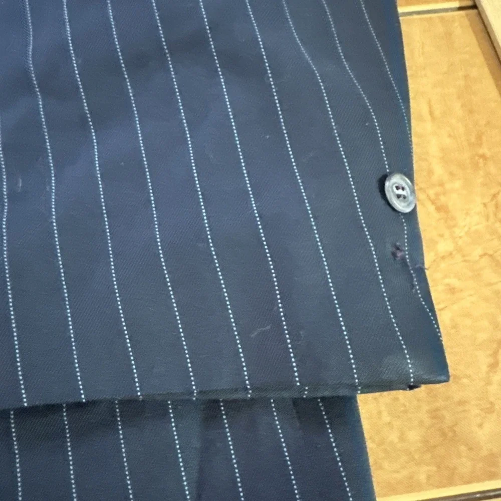 Towncraft Plus Men's Suit Sz 44R Blue Pinstripe Pants‎ 42 x 30 USA Union Made