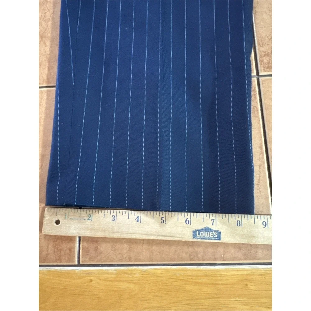 Towncraft Plus Men's Suit Sz 44R Blue Pinstripe Pants‎ 42 x 30 USA Union Made