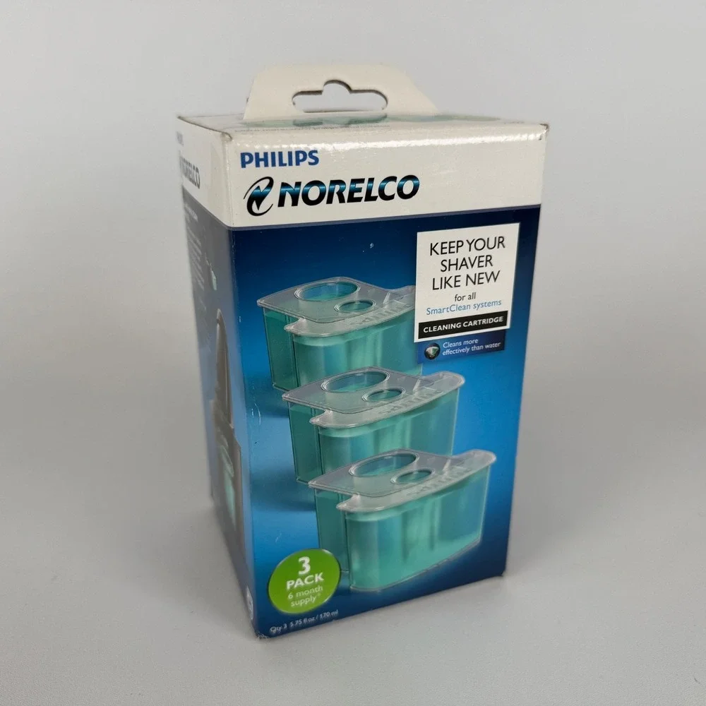 Philips Norelco SmartClean System Cleaning Cartridges 3 Pack JC303/52 Sealed