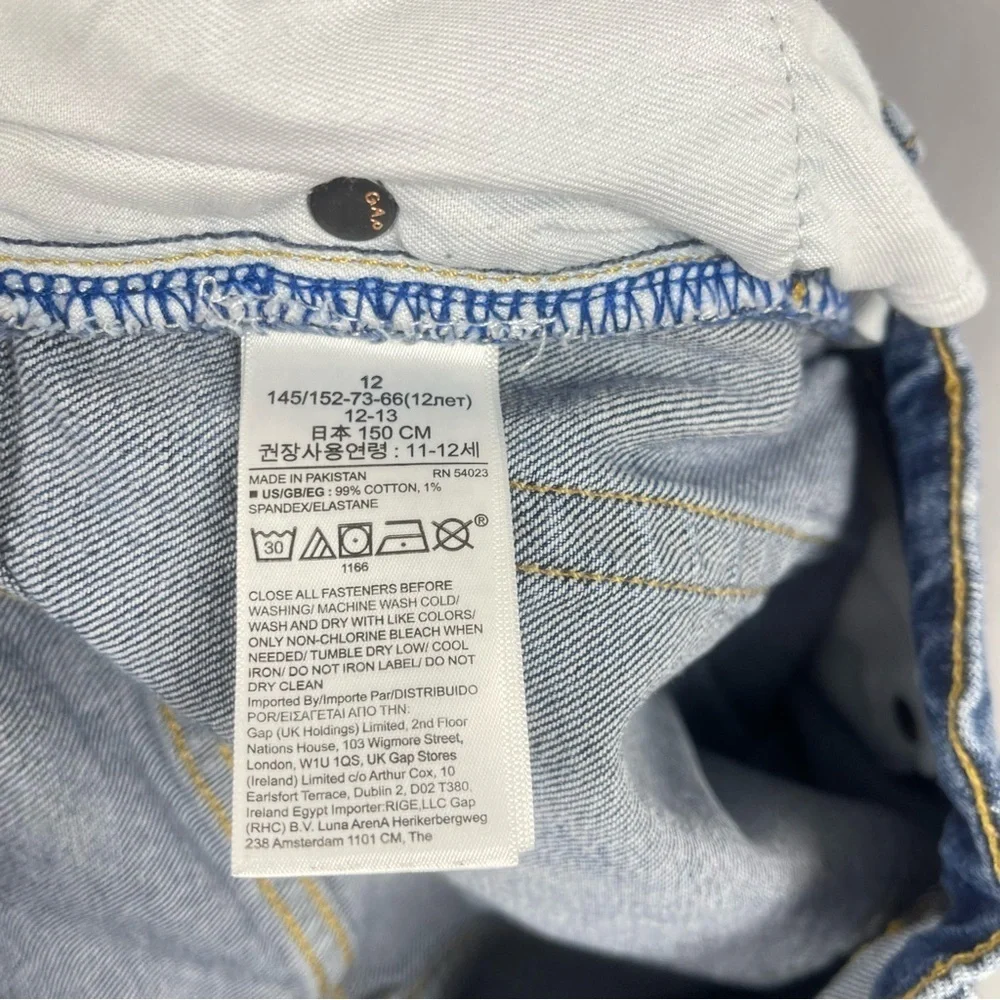 GAP Teen Size 12 Relaxed Taper Retro Jeans Medium Wash Classic
