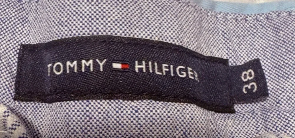 Tommy Hilfiger Men’s Light Blue Chino Shorts Size‎ 38 Flat Front Cotton Stretch
