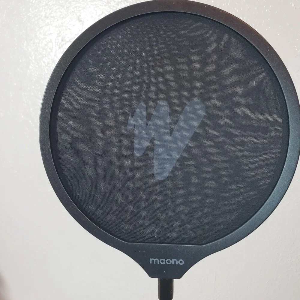 Maono Microphone Pop Filter w/ Adjustable Gooseneck Desk Clamp‎ Black