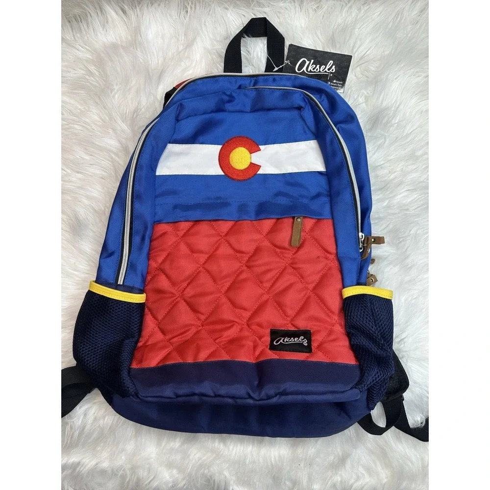 $37 🌙 Aksels Colorado‎ FLAG Back Pack Backpack NEW