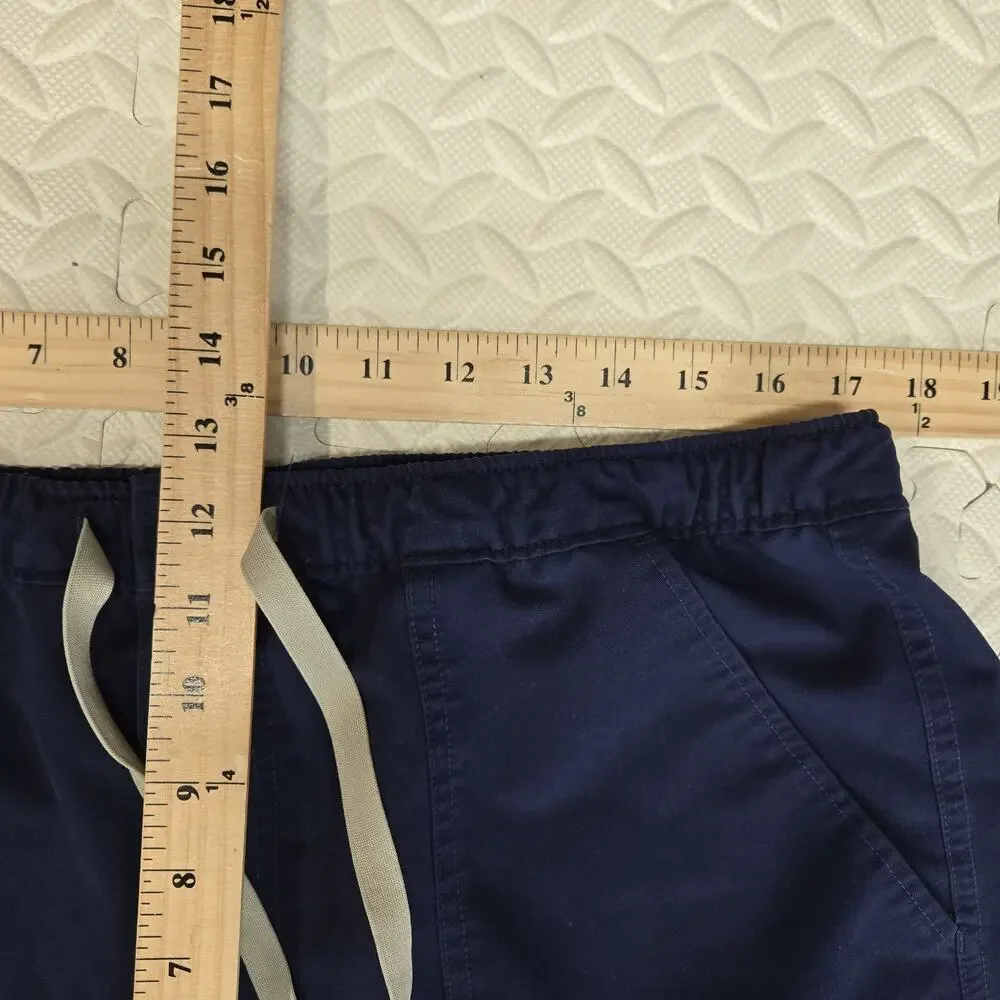 Figs Scrub Pants‎ Mens XL Tall Cairo Cargo Navy Blue Medical Dental Comfort