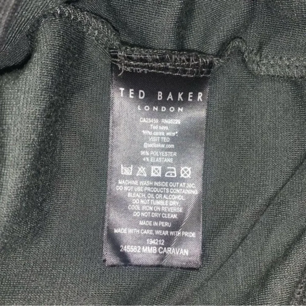 Ted Baker London‎ Sweater Men's Size 2XL Green Caravan Slim 1/4 Zip Long Sleeve