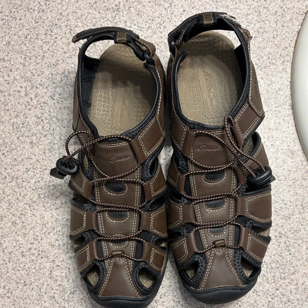 Eddie Bauer Brown and Black Men's Sandals