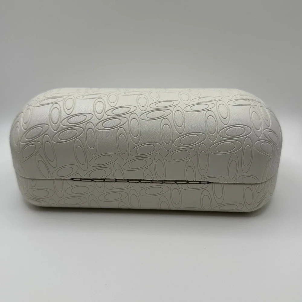 Oakley Eyeglass‎ Case Hard Shell White Ellipse Pattern Protective Storage
