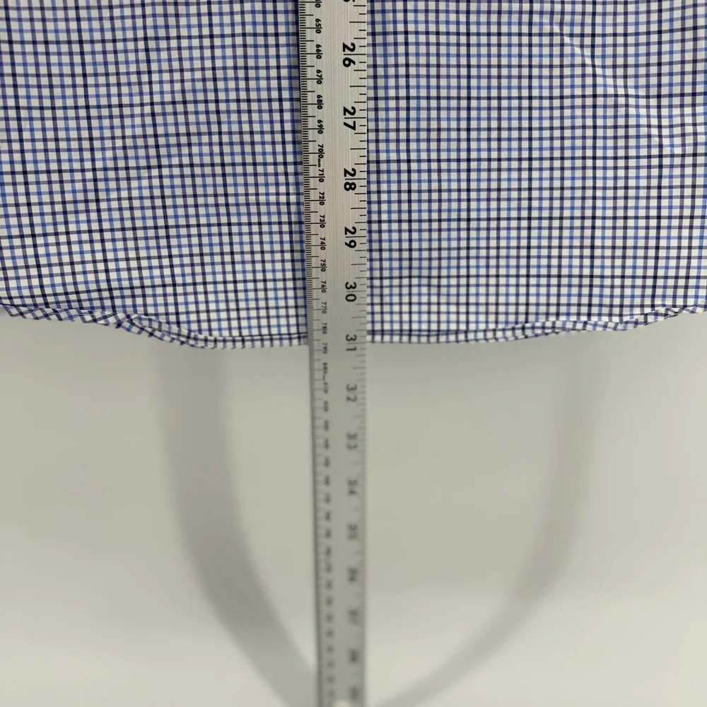 Polo Ralph Lauren Mens Blue White Check Long Sleeve Button Down Shirt Size M