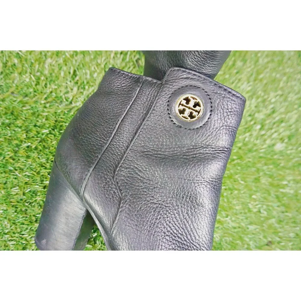 Tory Burch Black Leather Booties - Women's Size 7