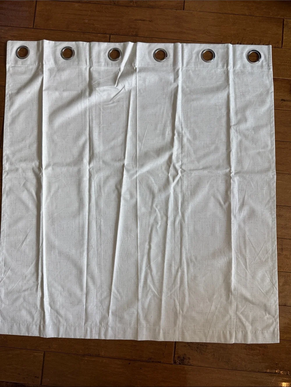 Set 2 White Grommet Top BlackOut Curtain Panels