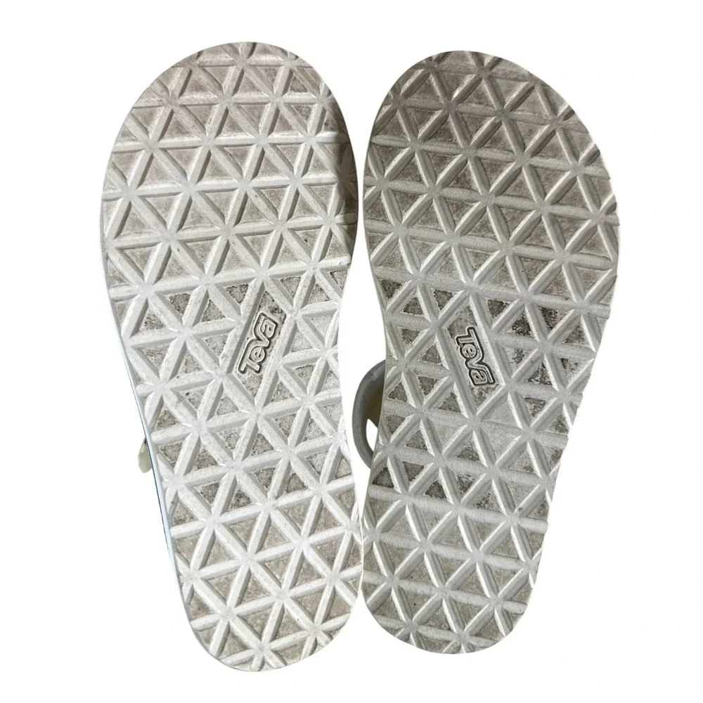 Teva Women's Flatform Universal Mesh Print Bright White Sandal US 8 EU 39‎ EUC