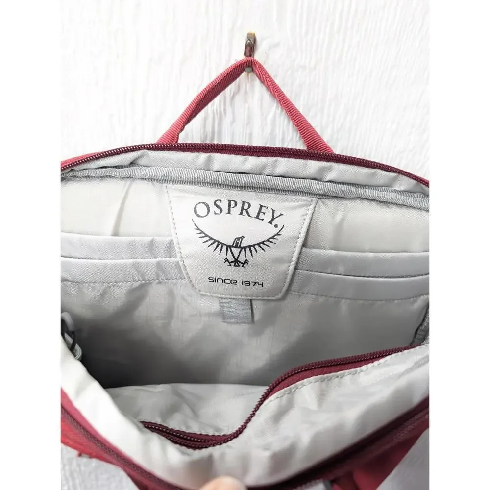 Osprey Nano Port Shoulder Bag Red Messenger Laptop Hiking Commuter