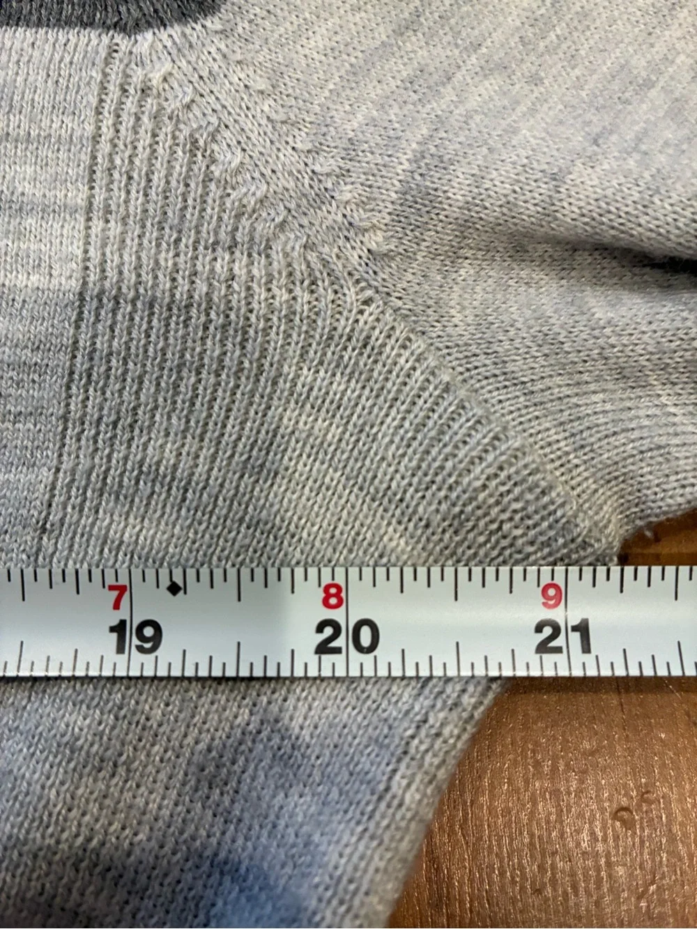 Express Men’s Two-Tone Charcoal and Light Gray Crewneck Sweater
