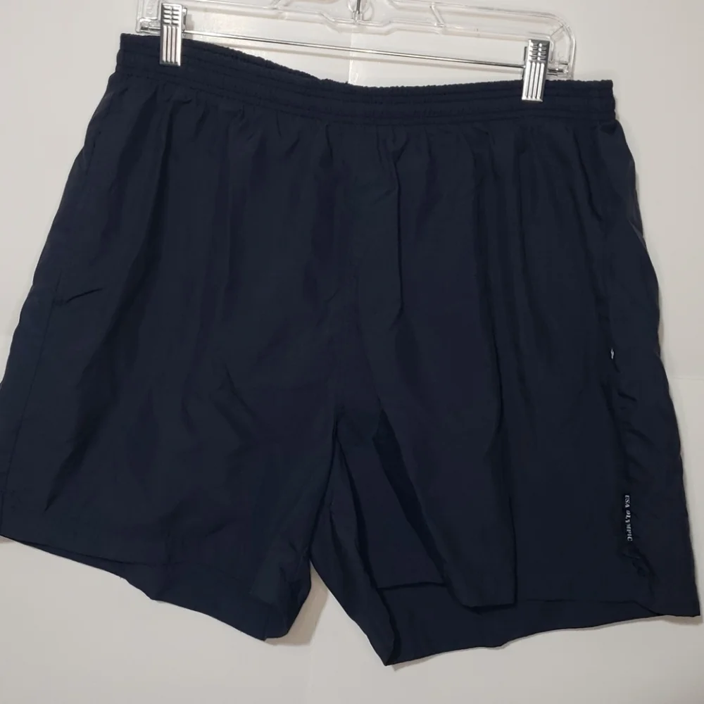Vintage USA Olympics 90s Y2k athletic Shorts Mens Xl Navy Blue