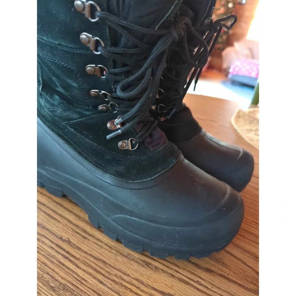 Field & Stream Boots Boys Size 6 Black Pac Winter Snow Thinsulate‎ Waterproof 3M