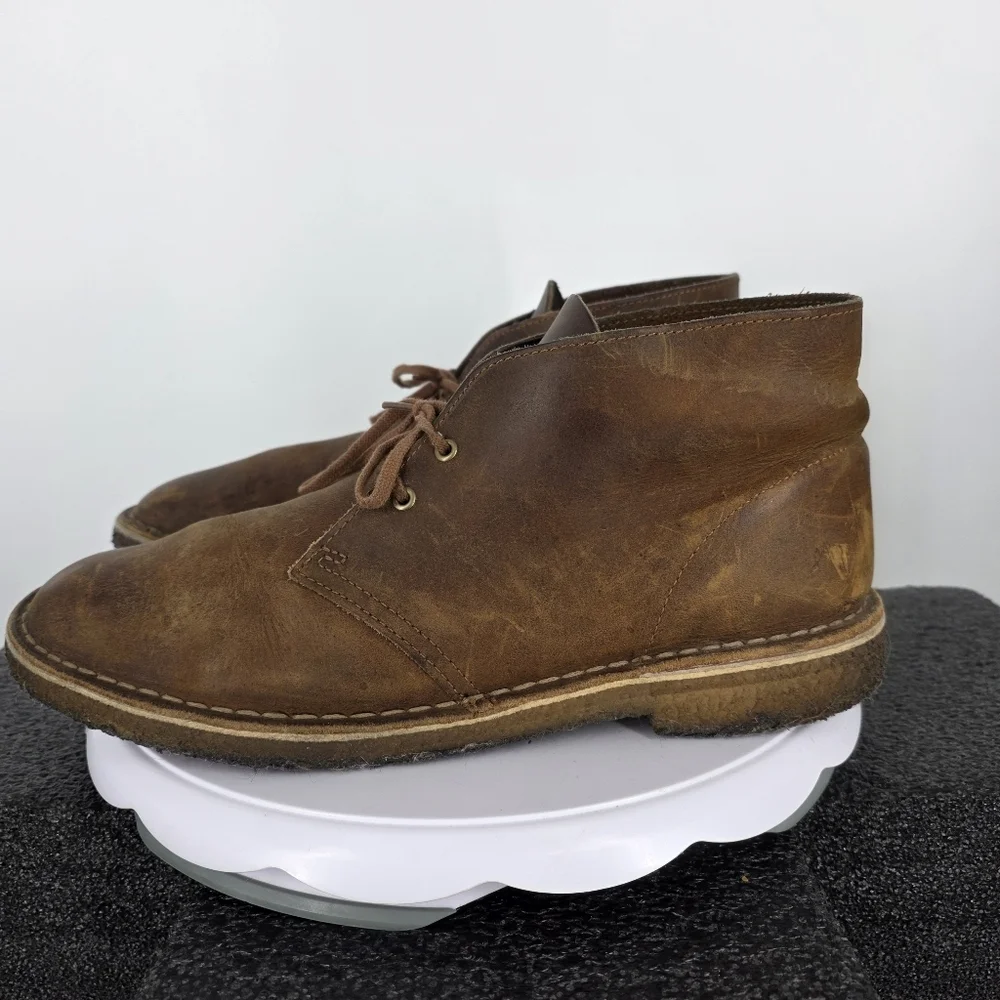Clarks Originals Desert Boot Mens 10.5 Shoes Beeswax Leather Chukka Crepe Sole