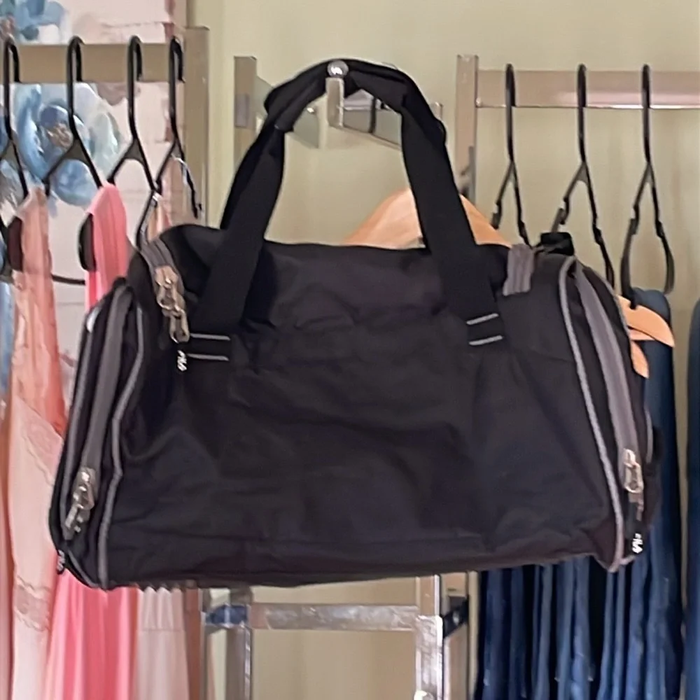 Fila Black and Gray Duffel Bag