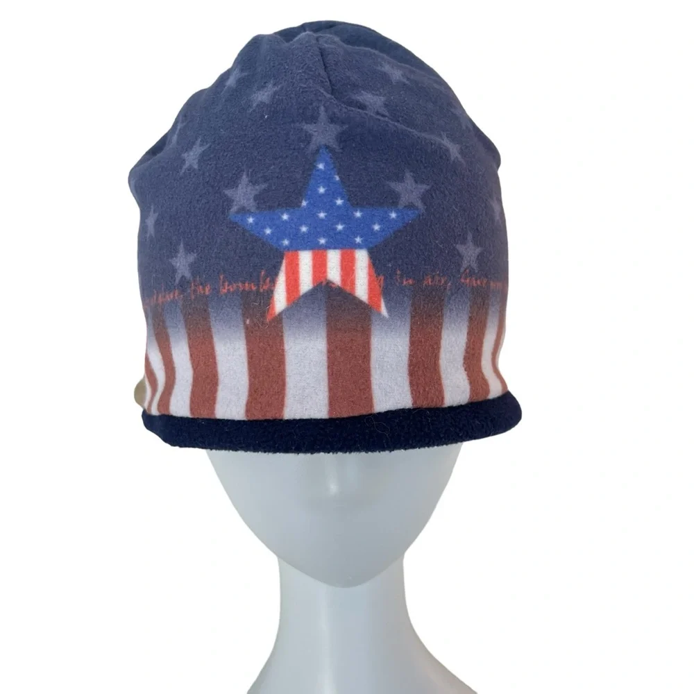 Ski Hat Beanie Fleece Stars & Stripes Hiking Winter sports