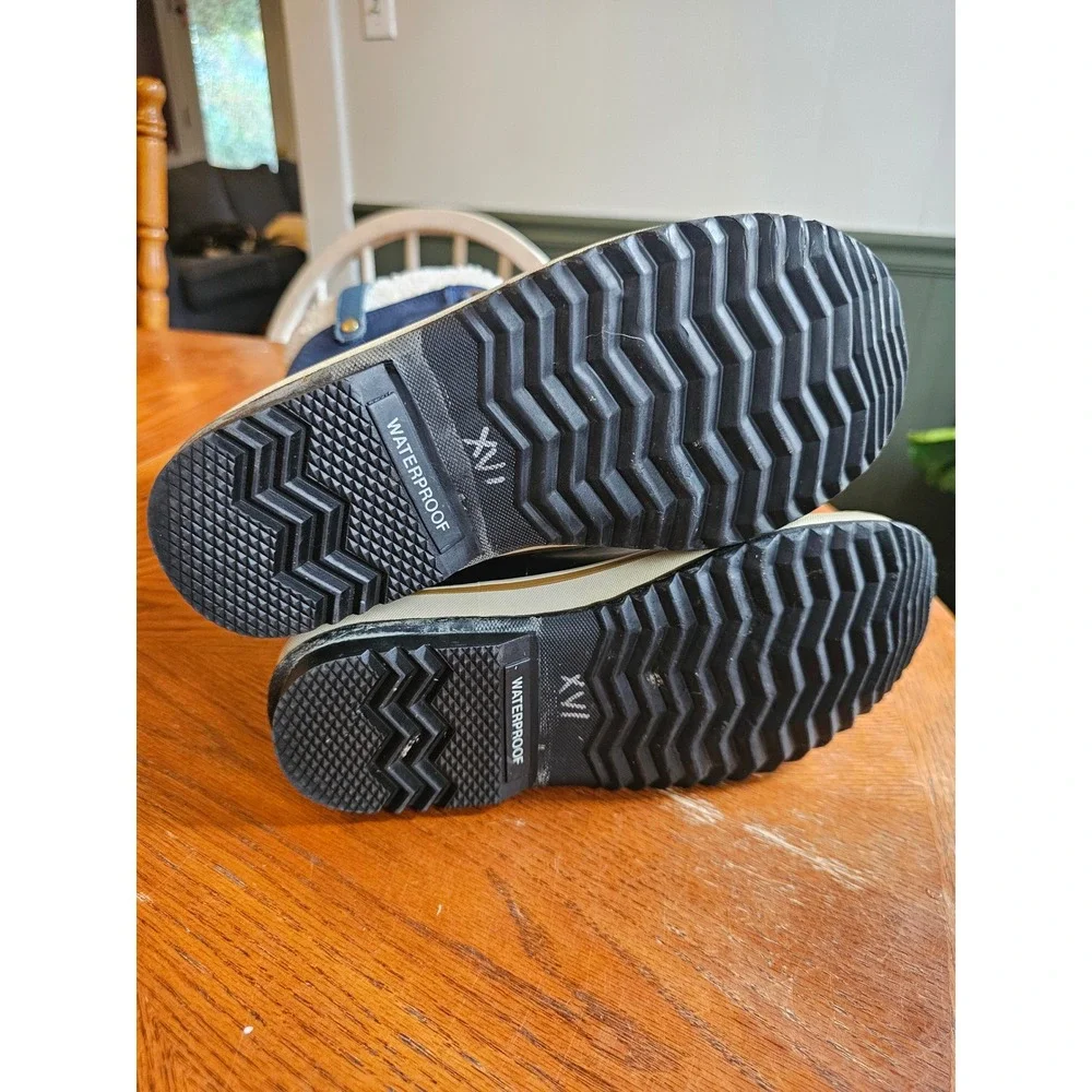Sorel Joan of Arctic shearling Winter Snow Boots Navy Blue Waterproof Suede sz 6
