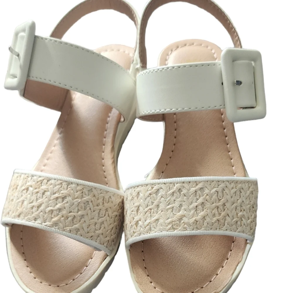 Big Girls White Mountain Kids Eastern Strappy Sandals Size 11