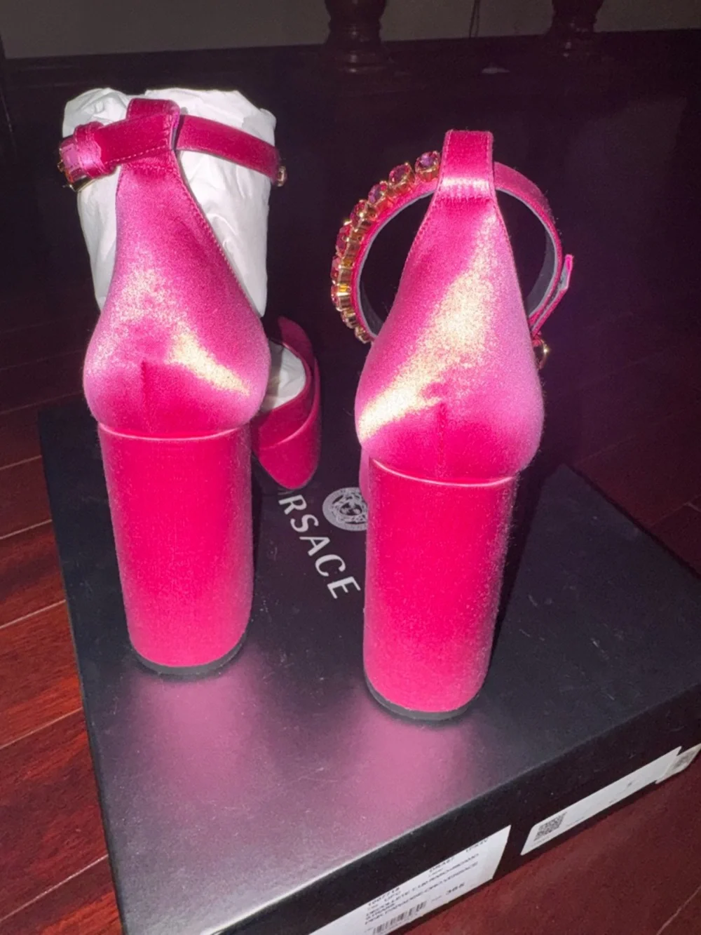 Versace delivers pink strap