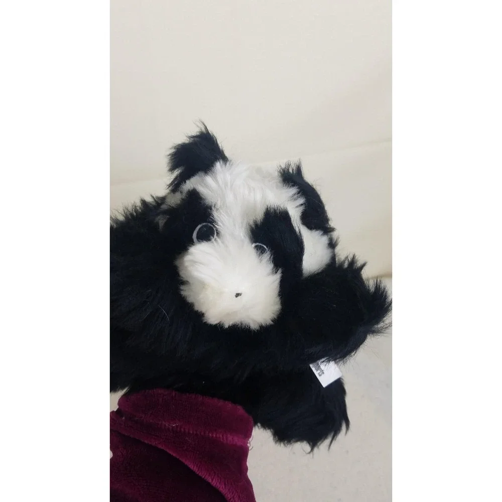 Panda Bear Hand Puppet Black White Brown‎ Eyes VTG Pluti GDR