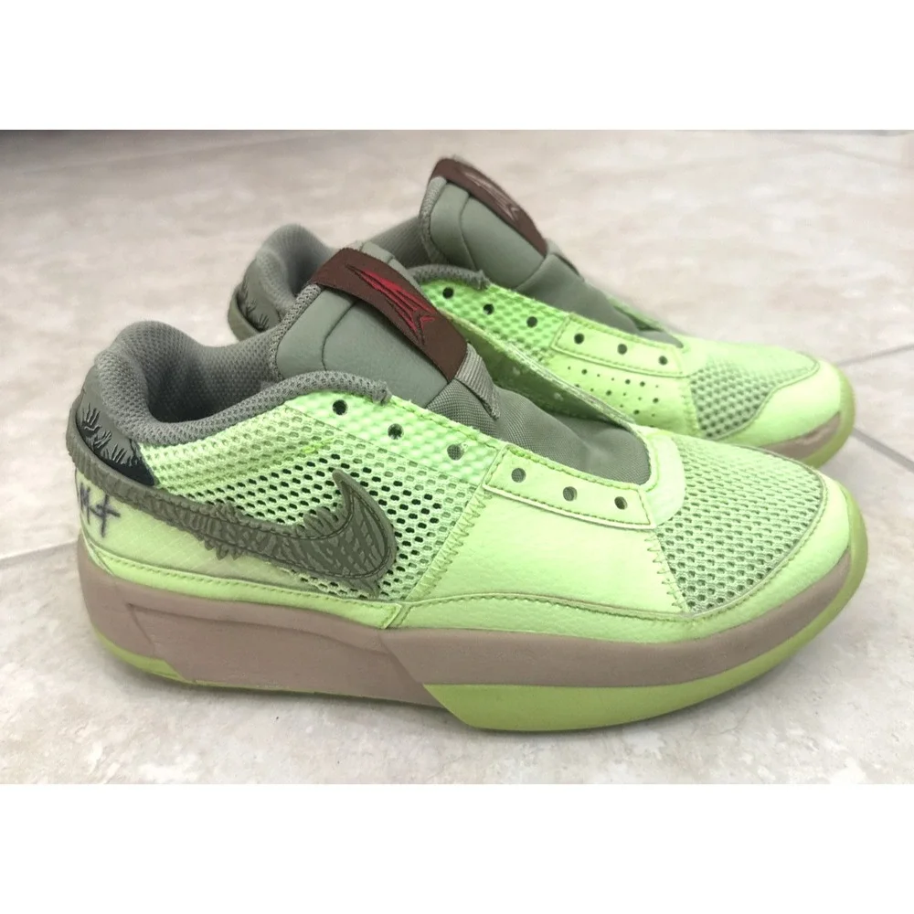 Nike Ja 1 Halloween Zombie NRG GS FV6097-300 Lime Blast Green Size Youth‎ 4.5Y