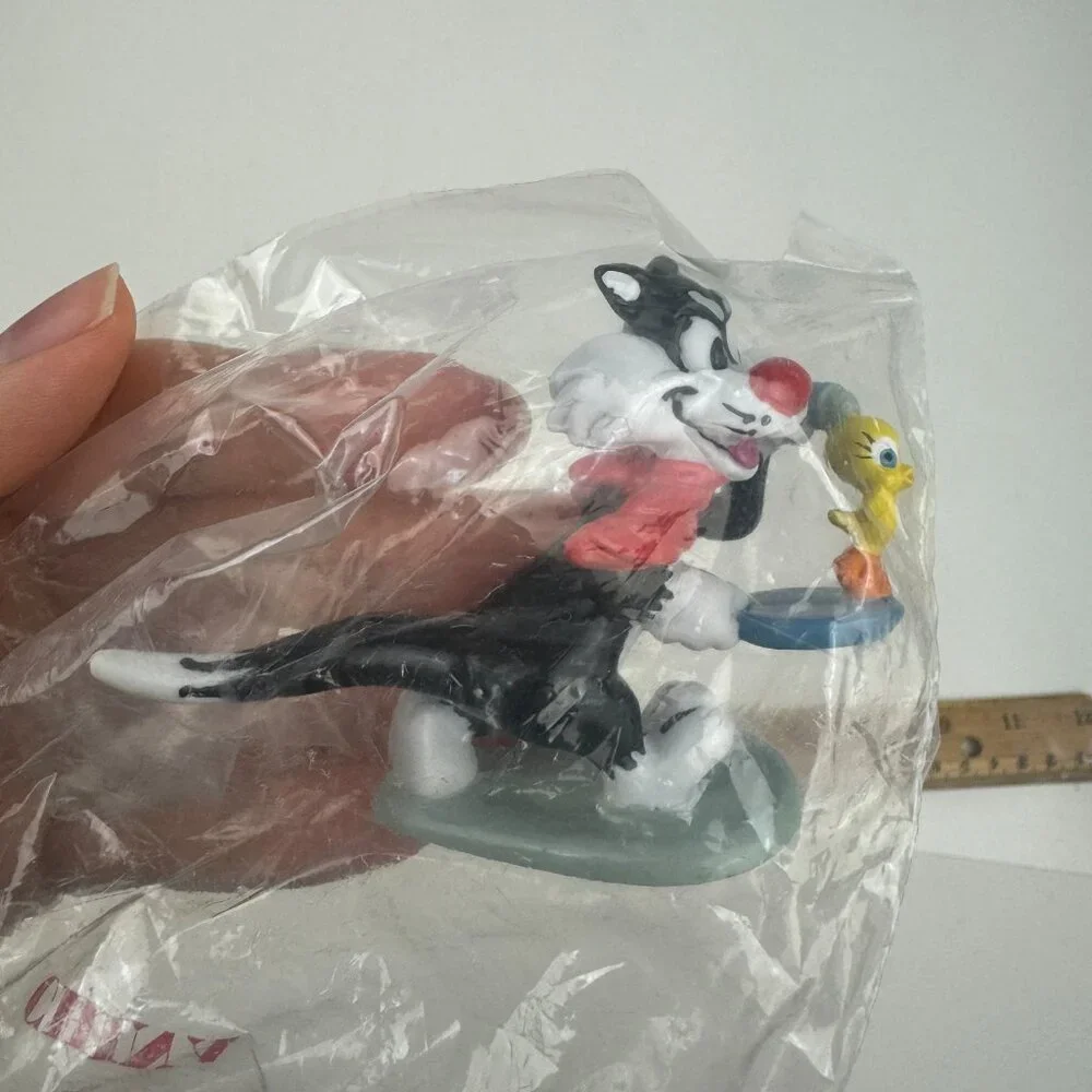 Sealed Vtg 1988 Looney Tunes Sylvester Tweety Bird Applause Cake Topper Figurine