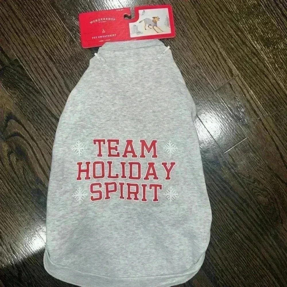 NWT Gray Team Holiday Spirit Christmas Dog Sweater Holiday Pet Apparel